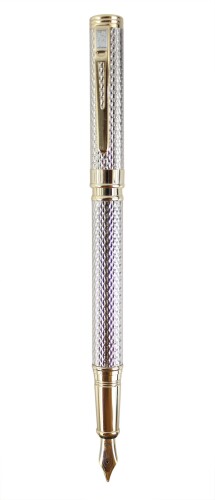 Siplivyギフトボックス付きワニの彫刻パターン金属万年筆 - スライバー