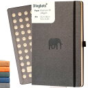 Dingbats* - 野生動物 特大 罫線 ノートa4 - ハードカバー PU 革 ジャーナル - 理想的な仕事、旅行、ビジネスノート - と ポケット, 弾性クロージャー, ペンホルダー, しおり