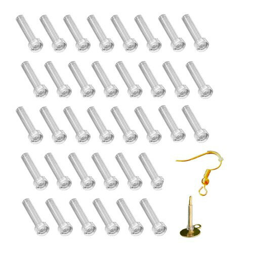 金属アレルギー ピ アス カバーピ アスポスト樹脂 ピアスガード アレルギー予防 シリコンカバー ピアス針に装着 交換用 透明 36個(18ペア)