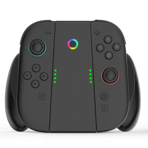 Chayoo Switch 2 Joy-Con 2 充電グリップジョイコン2充電グリップ プレイしながら充電可能 Joy-Con2アクセサリ Type-C 充電 超軽量 装着簡単 持ち運びに便利 充電指示LED付 USB充電ケーブル付属 Switch