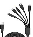 BEADY 5 in 1 USB 充電ケーブル ニンテンドー New 3DS(XL/LL), 3DS(XL/LL), 2DS, DSi(XL/LL), GBA ...