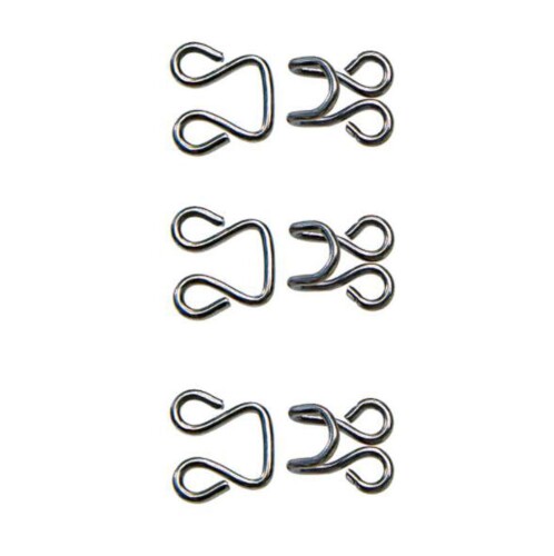 HJ 縫製フック フックとアイ 衣類アクセサリー 手縫い ズボン、スカート、ドレス DIY用 （シルバー） (..