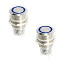 Ohamtes 瞬間的な押しボタンスイッチ 12V 24V 防水ステンレス鋼金属 3/4