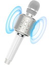MetFut カラオケマイク 高性能 Bluetooth ワイヤレスマイク スピーカー内蔵 カラオ練習 一体型 3000mAh充電式 エコー調整/デュエットモー...