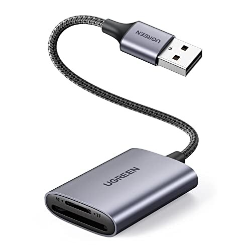 UGREEN 2in1 MicroSD SDJ[h[_[ USB3.0 5Gps f[^ڍs SD/TFJ[h ǎ A~ Mǂ Window Mac Linux Lp\RɑΉ