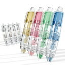 Four Candies 修正テープ 詰め替え式 6mm かわいい ペン型 本体4個+4個の追加詰め替え 4色セット 使いやすい ミニサイズ おしゃれ プチギフ...
