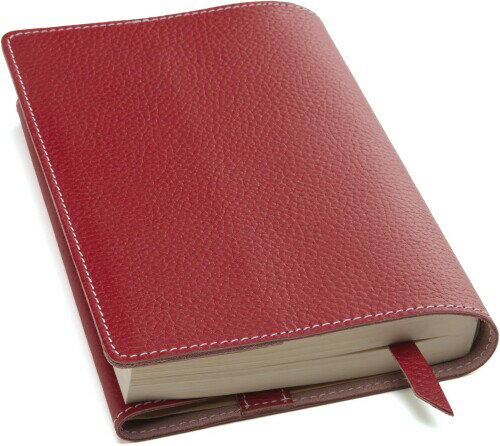 ブックカバー 文庫本サイズ 本革 A6 シュリンクレザー 文庫本カバー (レッド)