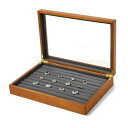 Oirlv ジュエリートレイ 蓋付き 木製 ジュエリーボックス 指輪 ピアス 大容量 ディスプレイ 収納 透明 高級 おしゃれ 適格請求書に対応 X02404 ...