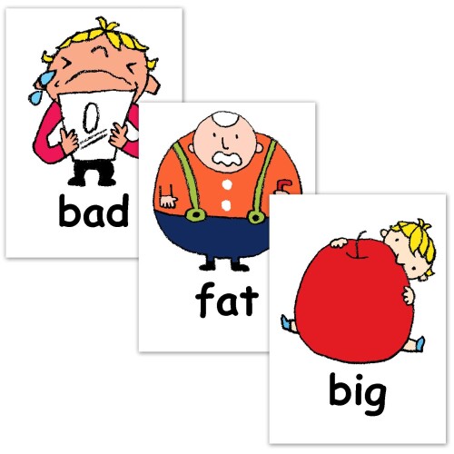tbVJ[h B5 ~l[gH pJ[h.com Flashcards, English word cards (Adjectives-Shapes and Conditions) B5 size, laminated
