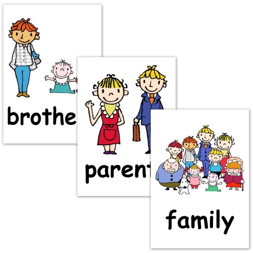 フラッシュカード ■名刺 ラミネート加工■ 英語カード.com Flashcards, English word cards (Family) ■Namecard size, laminated■