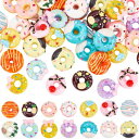 SUNNYCLUE 56個14種 ドーナツ カボション お菓子 アクリルカボション スイーツ レジン カボション デコパーツ デコ サツマイモ ケーキ 樹脂製 デコパーツ チョコレート