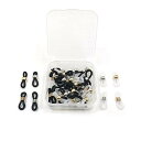 24ペア/セット 21x4.2mm マスクチェーン グラスチェーン メガネチェーン メガネ留め具 グラスコードパーツ 眼鏡チェーン 接続用ゴム 眼鏡補助物 透明...