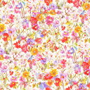 nora. FR1018-B 花柄 シーチング 生地 手芸用 オレンジ (生地巾110cm×50cm)(3)