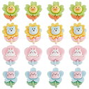SUNNYCLUE 60個4種 花 カボション 猫 カボション 桜 アクリル カボション レジン カボション ラビット カボション 兎 デコパーツ 薔薇 デコ はな 樹脂製 クマ デ
