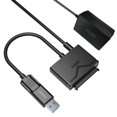BENFEI SATA-USB 3.0ケーブル、USB 3.0-SATA IIIハードドライブアダプタ、2.5 3.5インチHDD / SSDハードドライブディスクおよび12V / 2A電源アダプタ付きSATAオプティカルドライブに対応、UASPをサポー… 2.5 / 3.5 SATA SSDまたはHDDへの迅速なアクセス:このSATA-USBケーブルを使用してSATA 2.5インチSSDまたは3.5インチHDDに接続することにより、ラップトップにドライブスペースを追加します。外部ドライブに接続して、ストレージを追加し、バックアップを実行できます。 、ディスクイメージを作成し、データ回復を実装し、コンテンツをラップトップに転送します。 SuperSpeed USB 3.0:SSDのみで最大6Gbpsのデータ転送速度。 USB 3.0バージョンは、最大5 Gbpsのデータ転送速度をサポートし、USB 2.0 / 1.1との下位互換性があります。 (注:実際のレートは、デバイスの機能によって異なります。) UASP機能:従来のUSB 3.0よりも最大70%高速の読み取り速度と40%高速の書き込み速度までの高速転送を提供 USBインターフェイスを使用してSATAデバイスに接続します。 卓越したパフォーマンスを楽しむためにドライバーは必要ありません。 Windows 7/8/10 / MAC OS 8以上をサポートします。 提供内容:1 x BENFEI USB 3.0-Sataアダプターおよび1 x 12V / 2A電源アダプター、18か月保証、生涯に優しいカスタマーサービス。 Benfei スーパースピードUSB 3.0 - SATAアダプター、外部12V/2A電源付き。3.5インチまたは2.5インチSATAハードドライブまたはソリッドステートドライブをUSBポート経由でコンピュータに接続でき、高速USB 3.0データ転送が可能です。 このUSB 3.0→SATAコンバーターで、ノートパソコンやPC HDDファイルを素早く簡単にバックアップ、移動、アーカイブできます。 ポータブルケーブルスタイルのアダプターで、ドライブをエンクロージャーにインストールすることなく、ハードドライブ間を簡単に交換できます。 3.5インチHDD/SDDに接続する際は、安定した動作を確保するために、付属のACアダプターで製品を充電してください。 仕様 インターフェイス: USB 3.0 - SATA III。 製品サイズ:48×40×10ミリ、50センチのデータケーブル。 対応ドライブ:2.5インチ/3.5インチSATA SSD/HDD 最大10TBおよびSATA光学ドライブ。 データ転送速度:SSD用6Gbps、HDD用5Gbps。 電源出力: DC 12V/2A 電源。 Windows XP/Vista/7/8/10、Mac OSに対応。 特徴: ホットスワップ対応。ドライバーやソフトウェアは不要です。 パッケージ内容: 1 x USB 3.0 - SATAアダプター。 12V/2A電源アダプター x 1。 商品コード57064155866商品名BENFEI SATA-USB 3.0ケーブル、USB 3.0-SATA IIIハードドライブアダプタ、2.5 3.5インチHDD / SSDハードドライブディスクおよび12V / 2A電源アダプタ付きSATAオプティカルドライブに対応、UASPをサポー&hellip;型番000221blackカラー2.5 /3.5 HDD/SSD用※他モールでも併売しているため、タイミングによって在庫切れの可能性がございます。その際は、別途ご連絡させていただきます。※他モールでも併売しているため、タイミングによって在庫切れの可能性がございます。その際は、別途ご連絡させていただきます。