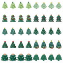 PH PandaHall 50個 10種 クリスマス デコパーツ カボション クリスマスツリー 樹 樹脂製 レジンカボション ブローチ ヘアゴム ヘアピンパーツ...