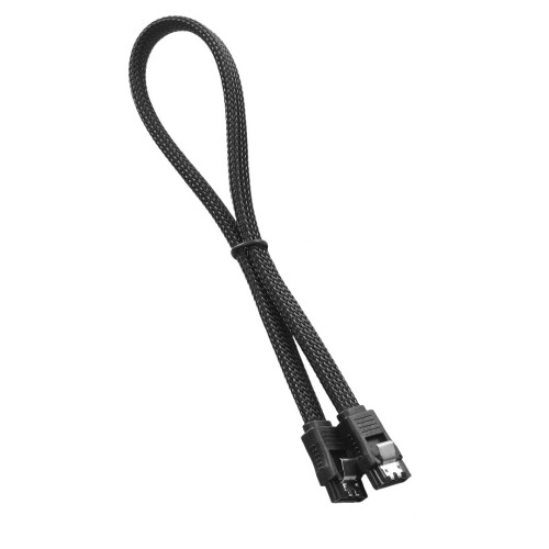 CableMod ModMesh Sleeved SATA 3 Cable (Black, 30cm)