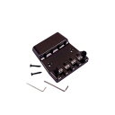 Ogdni 4弦固定ベースギターブリッジ ツールセット ハードテールサドルブリッジ ベースギターパーツ用 ブラック