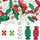 SUNNYCLUE 70個5種 クリスマス スイーツ パーティー キャンディ カボション 可愛い アクリルカボション レジン カボション クリスマス お菓子 カ...