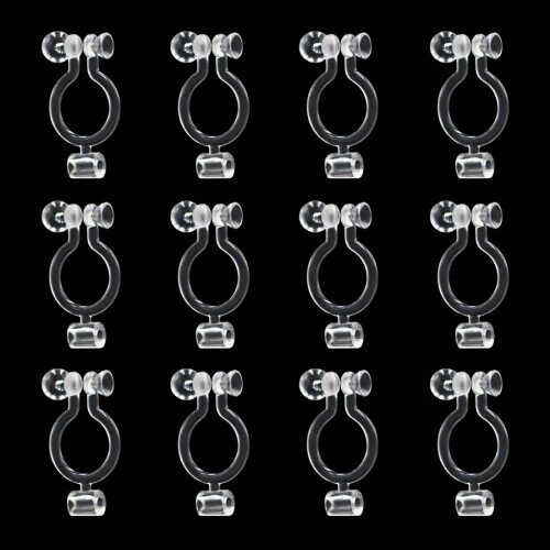 イヤリング コンバーター 横型タイプ MUNCVY ノンホールピアス 台座付き 25ペア50個 樹脂製 パーツ 金属アレルギー対応 半透明で目立ちづら