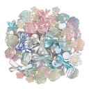 seimeinoki デコパーツ ビーズ ミックス 約50g 花と蝶ネクタイのパーツ デコビーズ アクセサリーパーツ レジンパーツ ネイルパーツ 手芸用品 デコ...