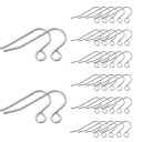 (Arti-Cipes)ピアス パーツ フック 約50組(100個)セット アクセサリー パーツ 手芸 クラフト ハンドメード DIY材料 (銀 100個)