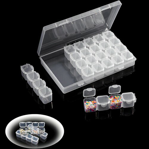 XIANFQNKJ ビーズケース パーツケース 小物ケース 分割 透明収納 ダイヤモンドアート 小分けケース 1個セット 透明 PP製 クリアケース パーツ入れ...