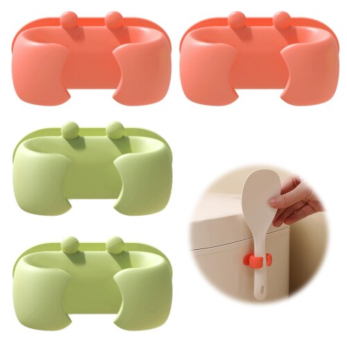 PAVIKEしゃもじ立てしゃもじホルダー しゃもじ入れ キッチン用品、多機能粘着式、使いやすく、プラグコ..