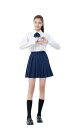 (YIWASTAR) プリーツスカート 蝶結び付き 上品38/45/50/55/60/65/70/85CM (S-5XL) スライド式のウエストアジャスター 制服 高校生 セーラー服スカート コスプレ スクール ハロウィン ロングプリーツ