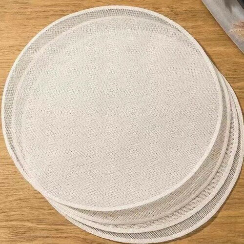 ILLIDAN 蒸し布 綿100% 直径18cm/20cm/22cm/24cm/26cm/28cm/30cm/32cm/50cm 5枚 蒸し器用 蒸しシート せいろ セイロ 食品用製蒸し布 耐熱シート 耐熱耐久 繰り返し使用可能 水洗い可能 調理用紙 (丸型22CM)