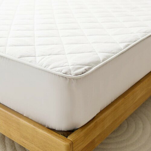 敷きパッド一体型ボックスシーツ セミダブル 吸湿通気 柔らかい 中綿入り 全周ゴムバンド付 オールシー..