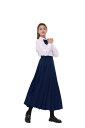 (YIWASTAR) プリーツスカート 蝶結び付き 上品38/45/50/55/60/65/70/85CM (S-5XL) スライド式のウエストアジャスター 制服 高校生 セーラー服スカート コスプレ スクール ハロウィン ロングプリーツ