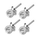 ヒートン キャップ ネジヒートン 100個 シルバー 4*7mm 銅 uvレジン ジュエリー アクセサリー パーツ 金具 ハンドメイド 手芸 キャップ付き 手芸用品 クラフト 手作り DIY (4*7mm, シルバー)
