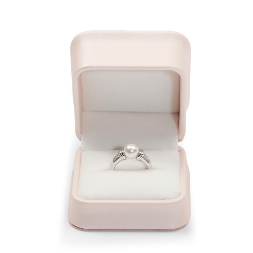 Papten 指輪ケース プロポーズ リングケース 1個用 PUレザー 持ち運び ミニ 記念日 婚約指輪 プレゼントなどに適当 H14601 (ピンク)