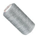 CoCud レザーミシン糸 55ヤード1mm/150D ポリエステル糸フラットワックスレザーワックスストリングコード ライトグレー (用途:革製品の縫製 製本に...
