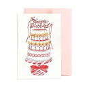 メッセージカード 封筒付き Birthday Strawberry Cake m01-022