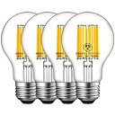 Zohadtak LED電球 E26口金 2700K 電球色A60 100W形相当 フィラメント電球 10W 1200lm 一般電球形 クリアタイプ 省エネ 広配光 調光器非対応 4個入 (10W, 電球色)