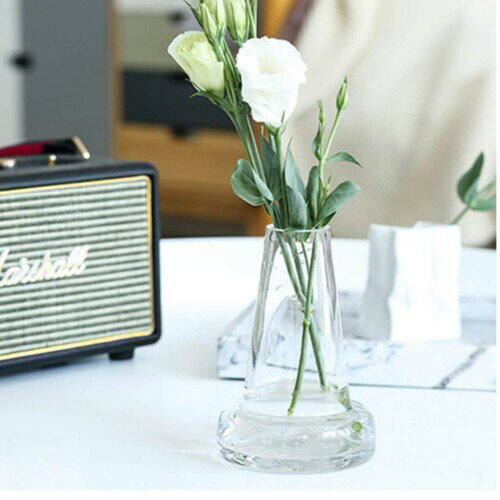 花瓶 ミニ花器 ガラス花瓶 透明 フラワーベース 一輪挿し フローラ花器 水栽培 インテリア飾り プレゼント 北欧 おしゃれ 透明花瓶 YHOMBES