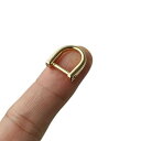 キーホルダー Dリング D型カン リング ハンドメイド アクセサリー パーツ 金具 手芸 材料 小物 ネジ式 1cm 4個 (gold×4)