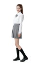 (YIWASTAR) プリーツスカート 蝶結び付き 上品38/45/50/55/60/65/70/85CM (S-5XL) スライド式のウエストアジャスター 制服 高校生 セーラー服スカート コスプレ スクール ハロウィン ロングプリーツ