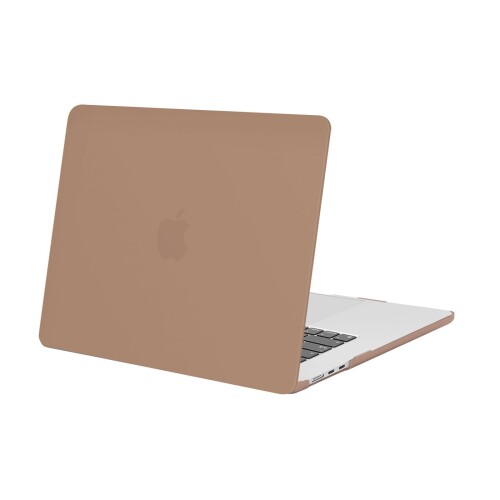 MOSISO 対応機種 MacBook Air 15インチ ケース 2024 2023 リリース M3 A3114 M2 A2941 チップ Liquid Retina Display & Touch ID付き 保護 プラスチック ハードシェルケース カバー(キャラメル ブラウン)