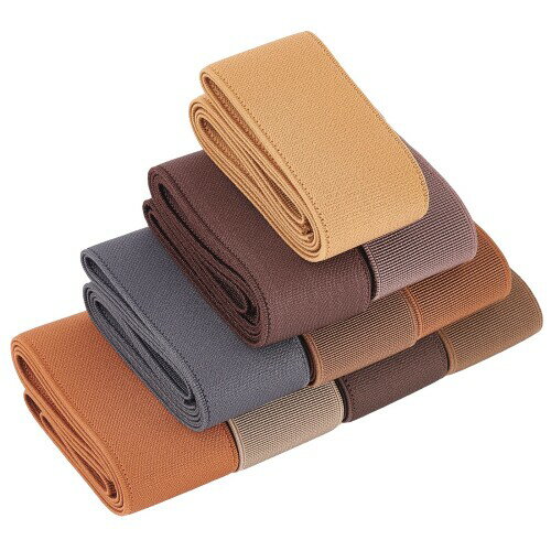 BENECREAT 10色 1ヤード/色 織ゴム 平ゴム 幅40mm 強い弾性 ダークカラー 弾性バンド 交換バンド 伸縮性バンド 服 ベルト交換 手芸裁縫 裁縫材料 手作り素材