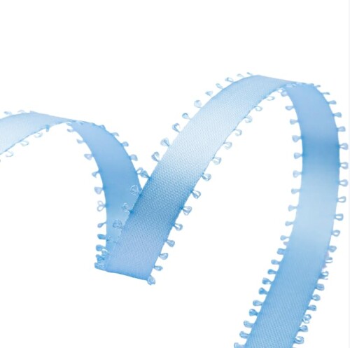 YOVEKAT 1ロール ピコットエッジ ダブルフェイスサテンリボン アート＆ソーイング ギフトラッピング、誕生日、パーティー、デコレーション、クラフト、ソーイング、リボン作り用 (グレ