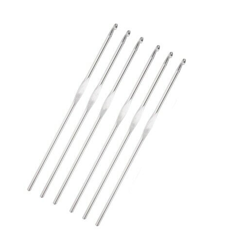 Edinstry 編み針 かぎ針 縫い針 手あみ針 かぎ針セット 6本 1.6mm 長さ約120mm テンレス鋼 レース針 毛..