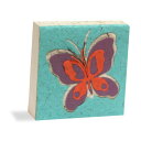 (SEPL?MO) POOPOOPAPER メモパッド 花 蝶 メモ帳 バタフライ カラフル エシカル かわいい おしゃれ スクエア(Purple & Oran...