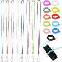 POPETPOP 8本ストラップ ネックレス ペンリッド ネックストラップ ペンストラップ セット シリカジェル 5本使い捨て キー用ストラップ