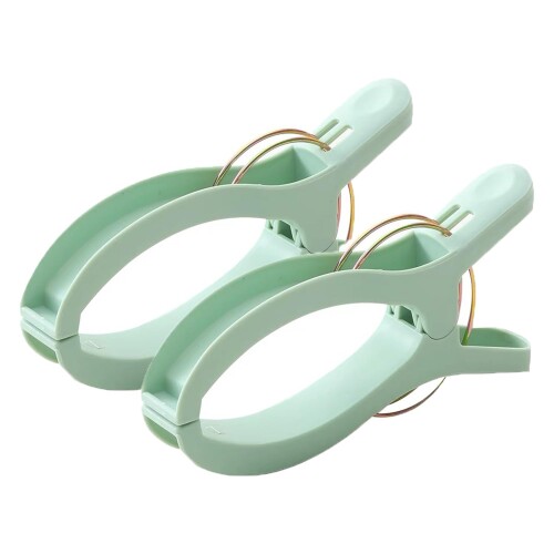 Stoooduo 洗濯バサミ 大 洗濯バサミ 2個入り（ グリーン） 洗濯ばさみ 強力 布団バサミ 洗濯クリップ ..