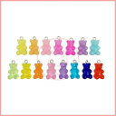 Kurimi アクセサリーパーツ 15個 DIY 可愛い キーホリダー 髪飾り イヤリング ピアス 耳飾り 樹脂 デコ材料 アクセサリー 飾り物 装飾品 (クマ...