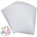 シュリンクプラスチックシート 10個入り 熱収縮プラスチックシートキット サンディング 空白 熱収縮アートフィルム紙 透明・半透明 各5枚 子供用 母の日ギフト...