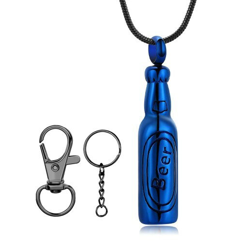 ビアーズ メモリアルペンダント 遺骨ペンダント 手元供養 遺骨ネックレス 円柱形 ラインストーン付 遺..